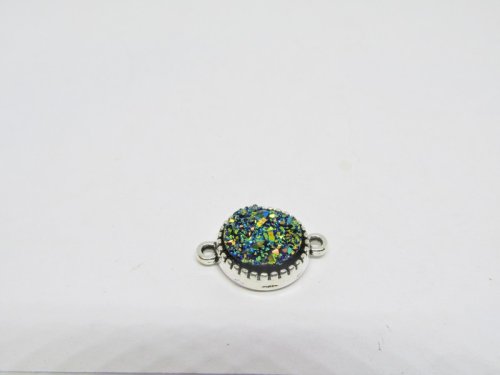 (image for) Connector - Teal Faux Druzy #Con-26TU