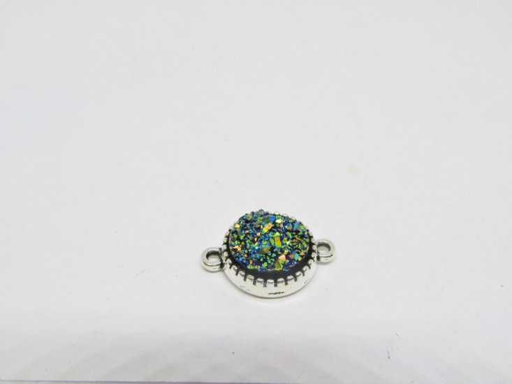(image for) Connector - Teal Faux Druzy #Con-26TU