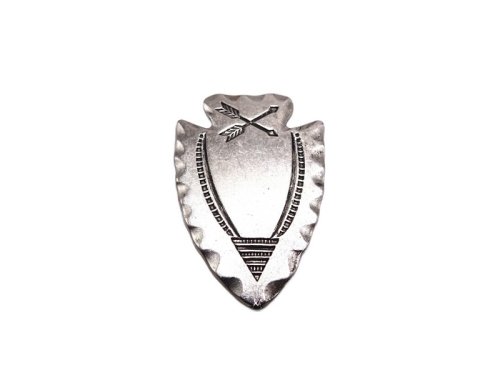 (image for) Arrow head Brass base plated silver tone #SA-9091