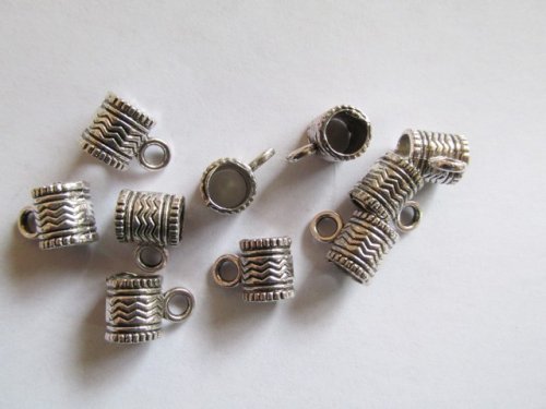 (image for) Bail - big hole antique silver bail (bag of 10) #BAIL10