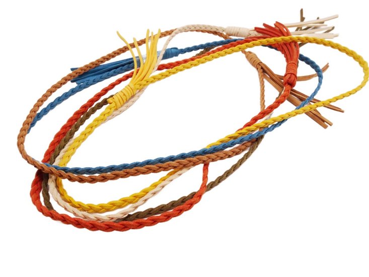 (image for) Braided faux leather hat band (6pcs) #Band5