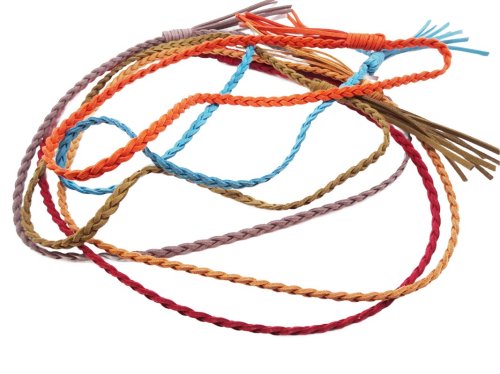 (image for) Braided faux leather hat band (6pcs) #Band6