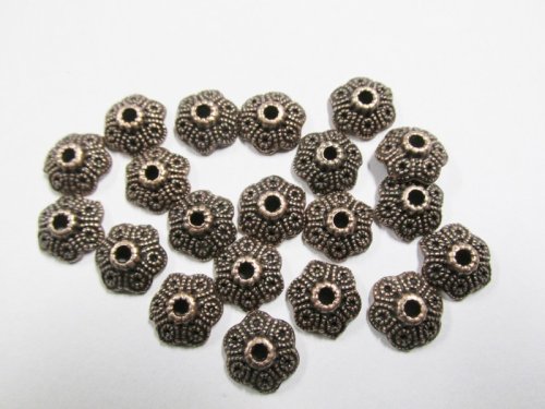 (image for) Bead cap - antique copper (bag of 20) #Bcap27
