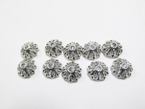 (image for) Bead cap- antique silver (bag of 10) #BCAP28