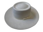 (image for) Round Top wide brim Vegan suede hat - Beige