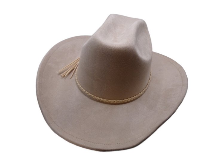(image for) Cowboy hat Elastic sweatband - Beige S/M