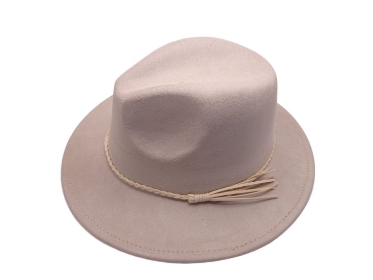 (image for) Short Brim vegan suede hat - Beige