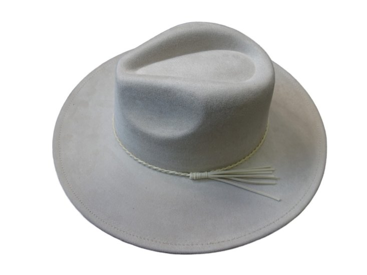 (image for) Vegan suede Wide brim hat - BEIGE