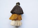 (image for) Brown tri color silk tassle #BGtass