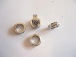(image for) Silver big hole beads (bag of 10) #BS08091-S-22