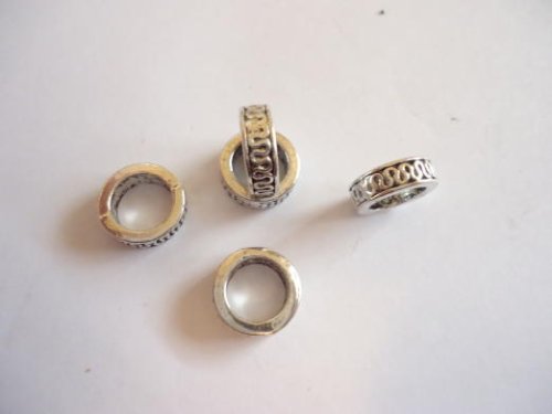 (image for) Silver big hole beads (bag of 10) #BS08091-S-22
