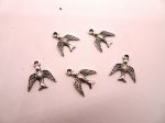 (image for) Bird charms (5pcs) #BS-ch70