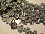 (image for) Black and whte cross resin beads #1498