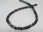 (image for) Back and white marble glass beads #1605-TU