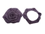 (image for) Black Burlap flower hat embellishment glue on