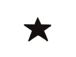 (image for) Black leather star 1 1/2" #LC250