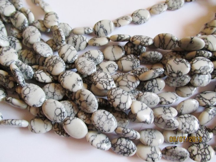 (image for) Grey and black Web Jasper oval #1213-T13