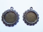 (image for) Blank charm pendant antique bronze (2)pcs #BLP-4