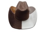 (image for) Block color cowboy hat Vegan Suede