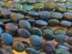 (image for) Blue - dark blue green ovals #1496-B