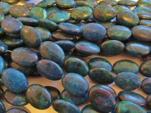 (image for) Blue - dark blue green ovals #1496-B
