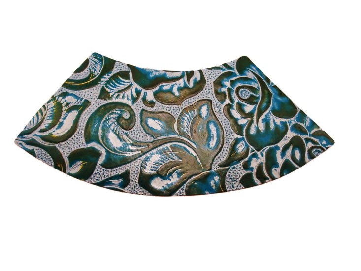 (image for) Brim 1/4 panel Genuine Leather - Blue/teal