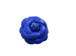 (image for) Faux leather flower 2 1/2" - Blue