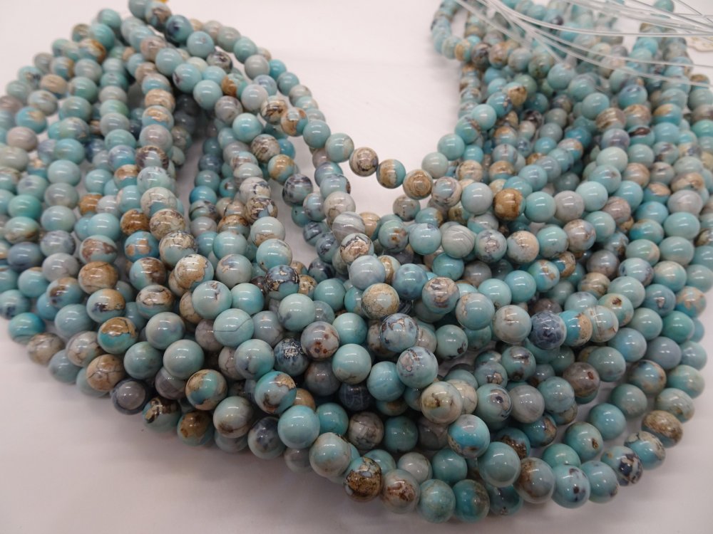 (image for) seafoam Jasper round beads 8mm #T1240