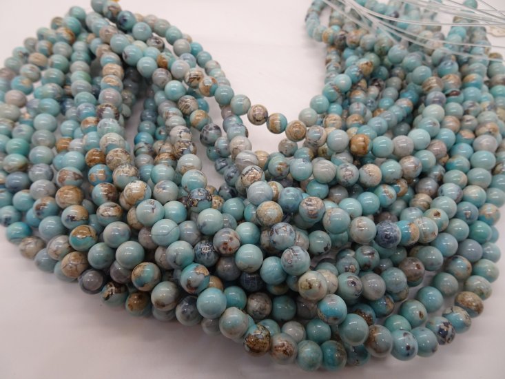 (image for) seafoam Jasper round beads 8mm #T1240