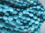 (image for) Blue oval smooth nugget 16mm #1755