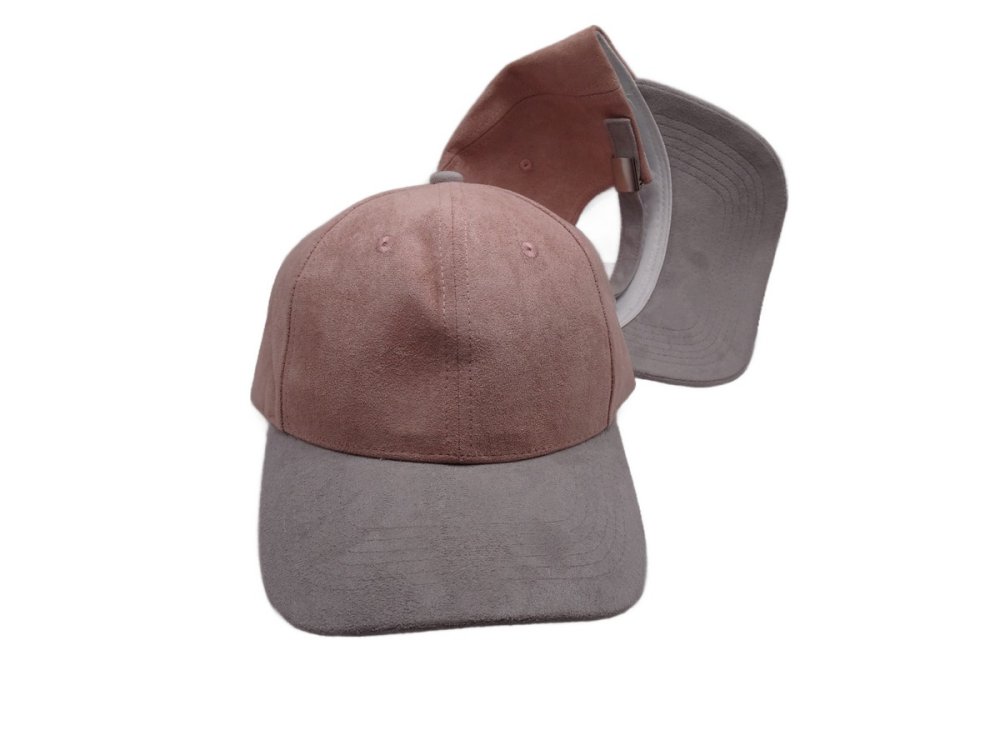 (image for) Two Tone baseball cap Vegan suede- Two Tone Blush/Gray