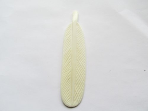 (image for) Bone feather 5" hole side to side at the top #MISC-10B