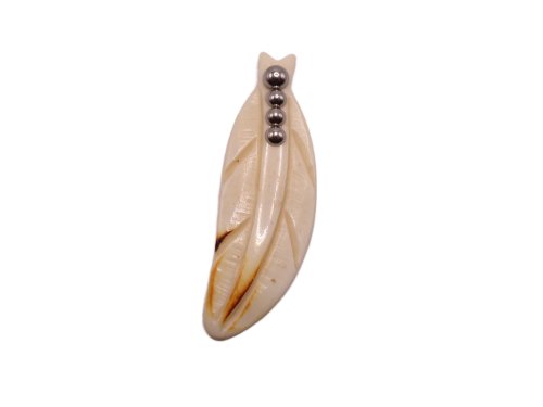 (image for) Bone feather jewelry pendant ornament #HM-9