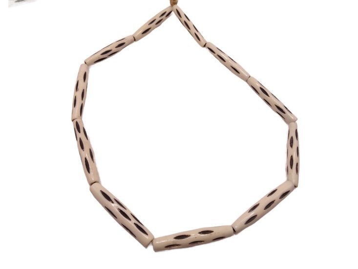 (image for) Tube beads genuine bone 36x6mm #1750-A