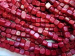 (image for) Brick red stone beads 10mm #1976