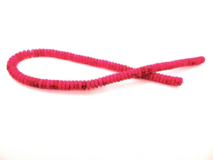 (image for) Pink rondell beads 3x8mm #T1225