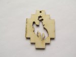 (image for) Bronc Rider Wooden pendant piece #rm-392