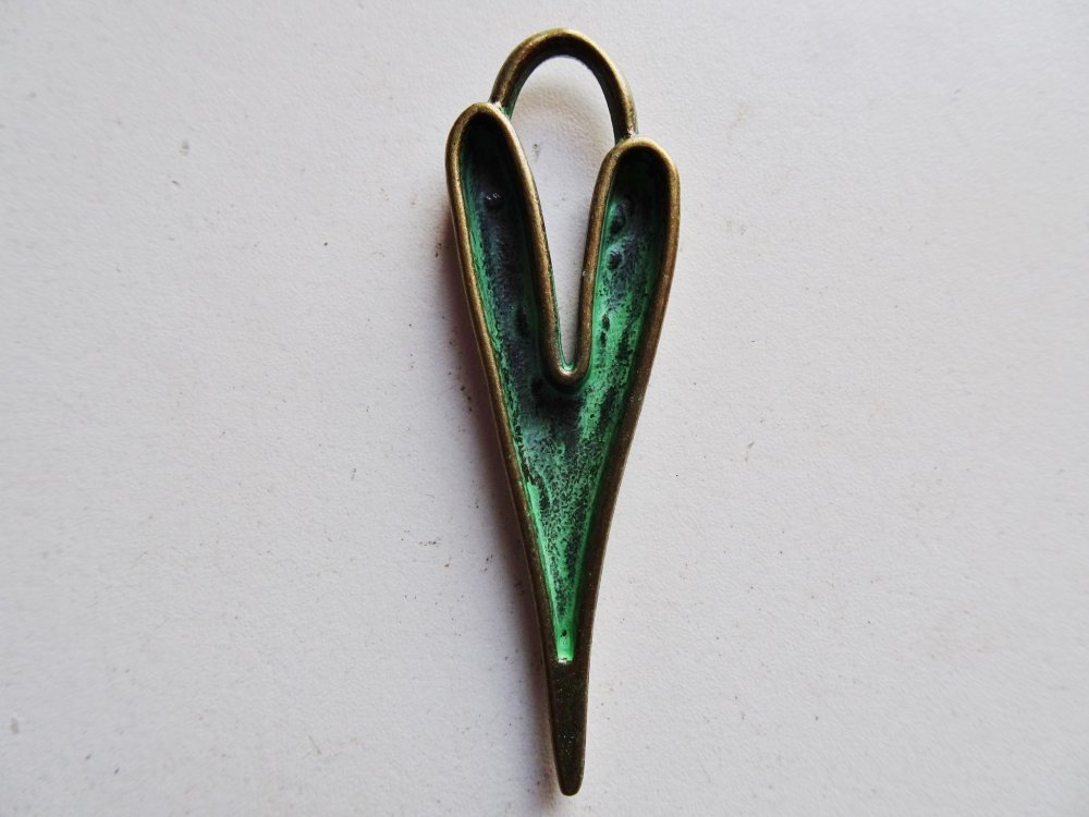 (image for) Bronze heart jewelry pendant #RM-425