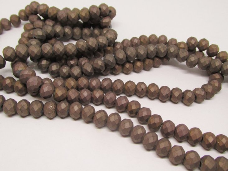 (image for) Bronze mat glass crystals #6x8mm #1612-TU