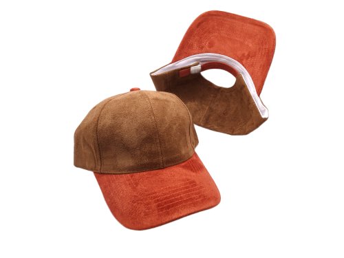 (image for) Two Tone baseball cap Vegan suede - Brown/Rust
