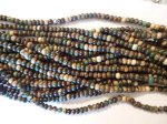(image for) Brown/green/tan rondelle beads #h1300