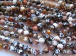 (image for) Brown, black and white Agate rounds 10mm #1277