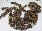 (image for) Brown Chrysoprase small chunkly side drilled #1915