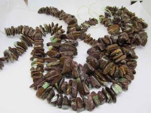 (image for) Brown Chrysoprase small chunkly side drilled #1915