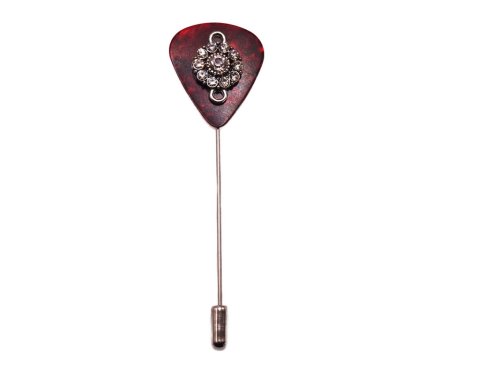 (image for) Guitar pick hat pin - Brown #hatpin-11