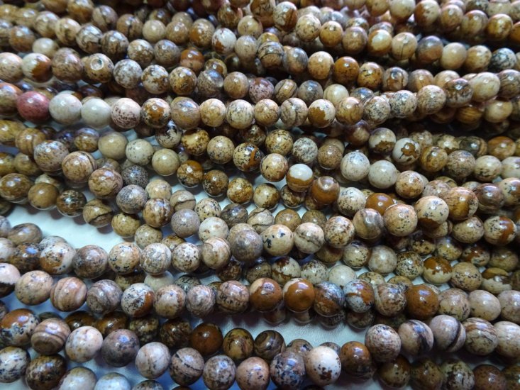 (image for) Brown Jasper 6mm round beads #1234-A