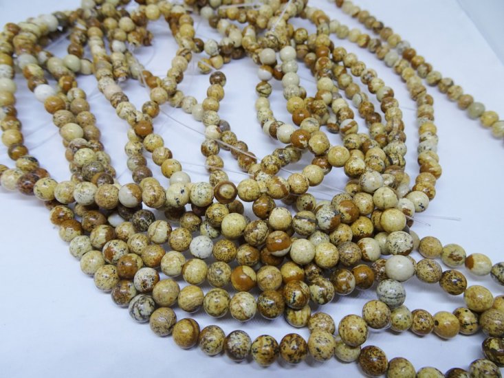 (image for) Brown Jasper round beads 6mm #1766-BB