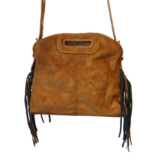 (image for) Brown Vegan Suede small Cross Body purse - Brown