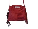(image for) Burgundy Vegan Suede small Cross Body purse - Burgundy