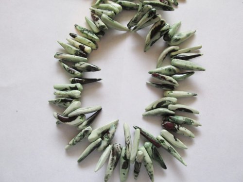 (image for) Burgandy white coral stick beads #1740